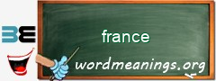 WordMeaning blackboard for france